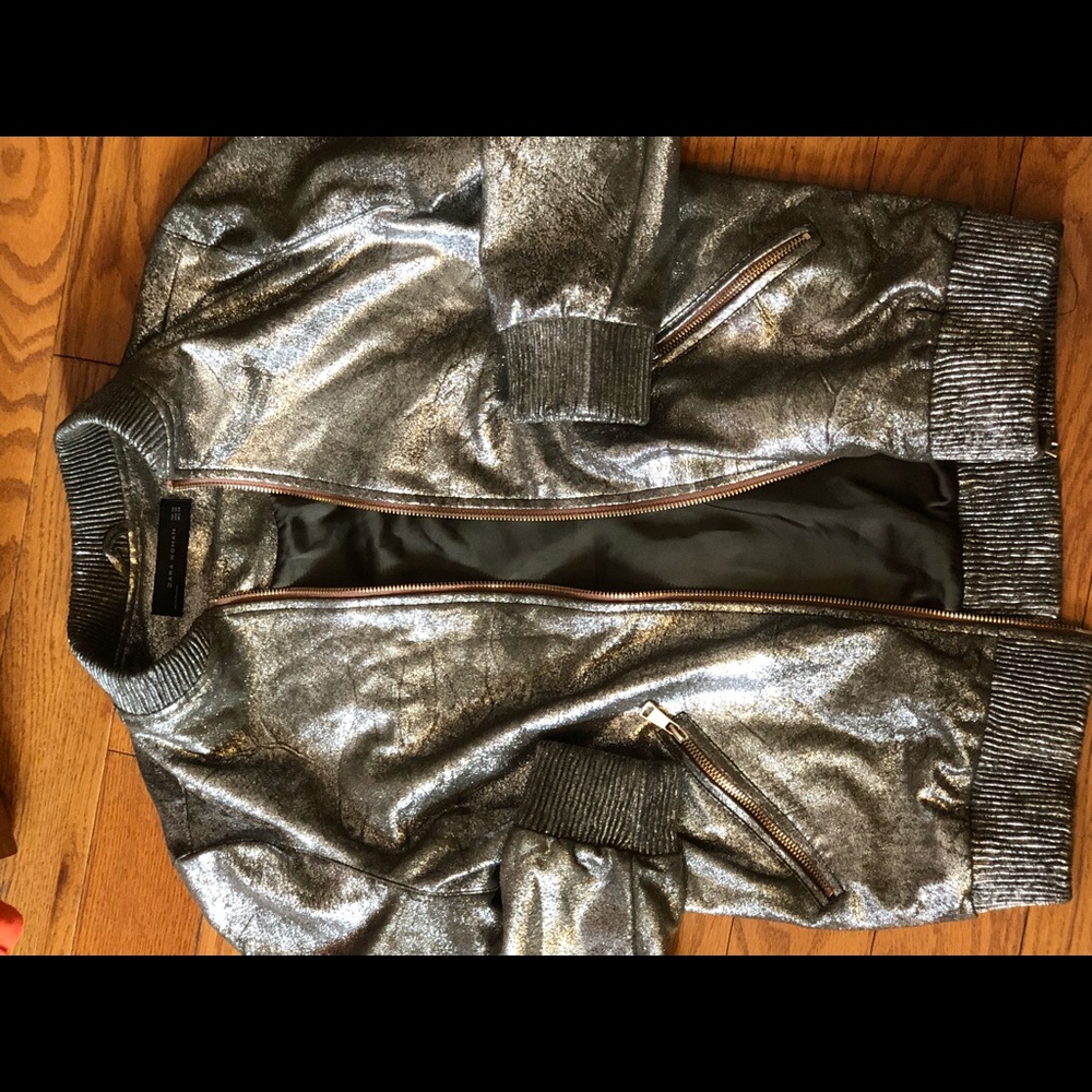 Zara metallic bomber